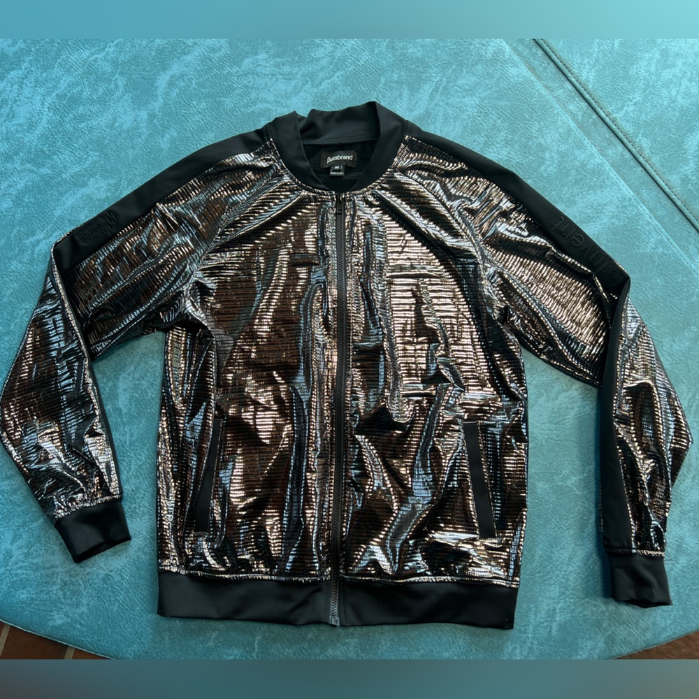 Betabrand disco bomber jacket